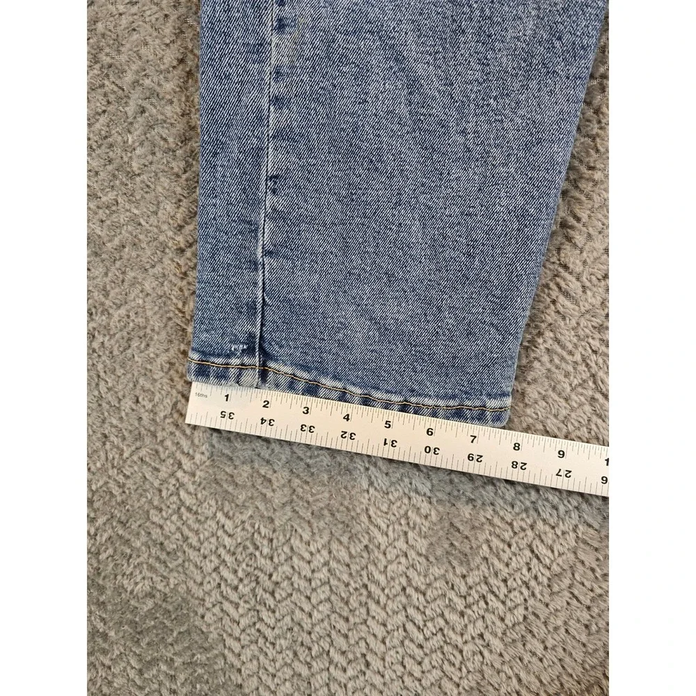 Levis 505 Regular Fit Jeans‎ Mens 34x29 Light Wash Blue Straight Leg 00505-1649